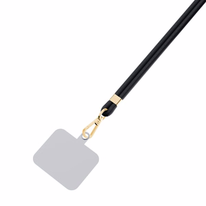 3mk EasyClip puhelimen kaulahihna, musta (kultaiset osat)