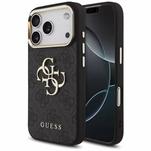 Guess 4G Big 4G Classic Logo -suojakuori iPhone 17 Pro - musta ja kulta