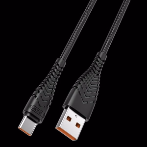 VEGER kaapeli USB A - Type C 2,4A V104 1,2 m musta