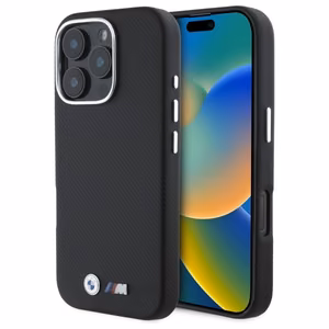 BMW M Edition Kevlar Wrapped Metal iPhone 16 Pro Max Suojakuori - Musta