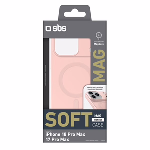 Vaaleanpunainen MagSafe-yhteensopiva SBS Instinct Mag -suojakuori puhelimelle iPhone 18 Pro Max / 17 Pro Max