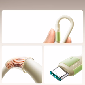 Joyroom S-A53 3A USB-A - USB-C -kaapeli fluoresoivalla kärjellä 2 m - beige