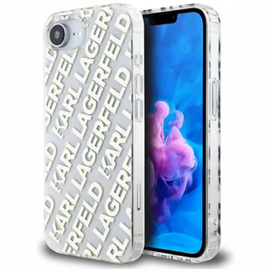 Karl Lagerfeld IML Repeat Logo Alkuperäinen Pussi iPhone 17e/16e:lle - Kultainen