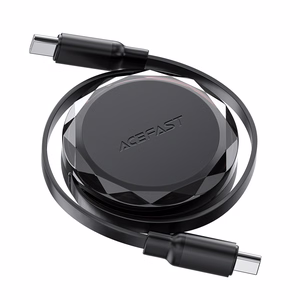 Acefast C13-03 USB-C - USB-C 60W kelautuva kaapeli - musta