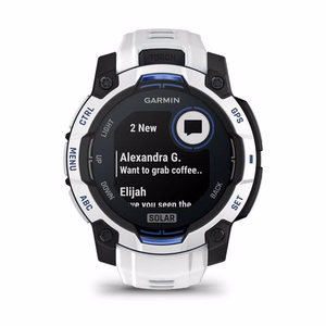 Garmin Instinct 3 Solar -kello, 45 mm, valkoinen