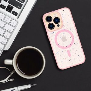 Tel Protect Magnetic Splash Frosted Case for Iphone 15 Plus Light pink