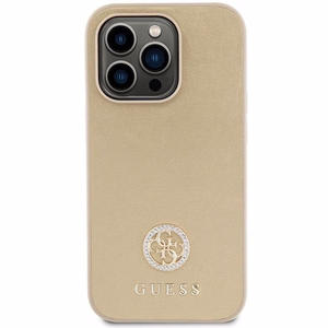 GUESS Suojakuori IPHONE 15 Pro:lle GUHCP15LPS4DGPD (Strass Metal Logo) kultainen