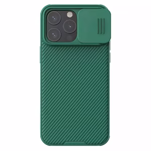 Nillkin CamShield Pro PC+TPU Suojakuori iPhone 15 Pro Max:lle vihreä