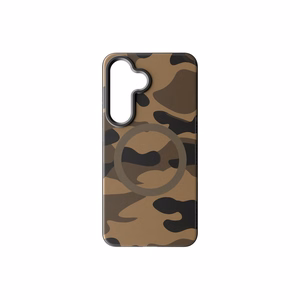 Suojakuori Samsung S25:lle Forcell F-Protect Levels Dual Layer 4D MagSafe-yhteensopiva Military Drop-Test desert camo