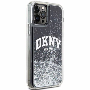 DKNY Liquid Glitter Big Logo Suojakuori iPhone 12 Pro/12:lle - musta