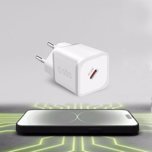 SBS TETRGAN1C20W 20W GaN Wall Charger with Power Delivery - White