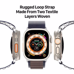 Dux Ducis GS nylon ranneke Apple Watch 42 / 44 / 45 / 49 mm:lle indigo
