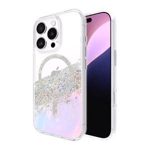 Case-Mate Karat Soap Bubble MagSafe suojakuori iPhone 16 Pro -laitteelle, helmiäishohtoinen