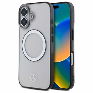 Mercedes Printed Logo MagSafe Suojakuori iPhone 16:lle - kirkas