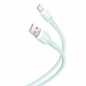 XO kaapeli NB212 USB - USB-C 1,0 m 2,1A, vihreä