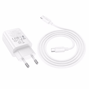 Charger Hoco N62 30W GaN USB-C + USB-C to USB-C cable 1.0m white
