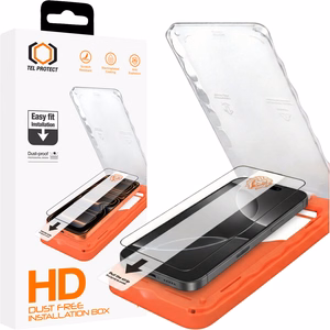 Tel Protect Dust-Free Easy Fit HD Titan karkaistu lasi Iphone 16 Pro Max -puhelimelle musta