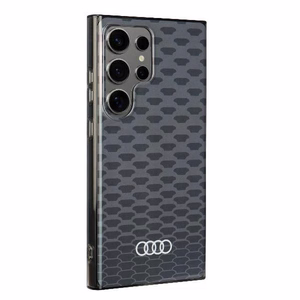 Audi IML Stitching Pattern MagSafe Suojakuori S24 Ultra S928 Musta/Musta Kova Suojakuori AU-IMLMS24U-Q5/D3-BK