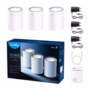Cudy M3600 kaksikaistainen (2.4 GHz / 5 GHz) Wi-Fi 7 (802.11be) valkoinen 3 sisäantennia