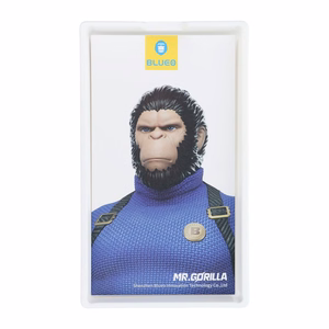 5D Mr. Monkey Glass suojalasi laitteelle Apple iPhone 18 Pro Max, Large Arc Edge Strong Dustproof, väri: musta