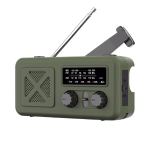 Kruger&Matz kannettava aurinkokäyttöinen SOS-hätäradio, 2000 mAh:n varavirtalähde, taskulamppu ja dynamo