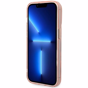 Guess GUHMP14XHTCMP vaaleanpunainen kova suojakuori iPhone 14 Pro Max 6.7 kultareunuksinen läpikuultava MagSafe