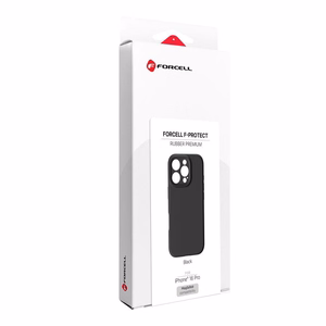 Case for iPhone 16 PRO Forcell F-Protect Rubber Premium compatible with MagSafe black