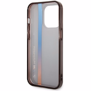 BMW BMHCP14L22HVGV Suojakuori iPhone 14 Pro 6.1" musta/musta IML Tricolor Stripe
