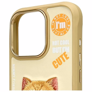 NIMMY Suojakuori COOL&CUTE 2.0 Kissa iPhone 16 Pro Max:lle khaki