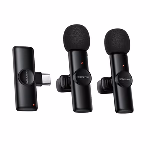 Borofone Lavalier langaton mikrofoni BFK16A Winner Type C musta - 2 kpl