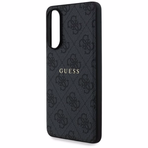 Guess 4G Ring Classic Logo MagSafe Suojakuori Samsung Galaxy S25 Edge:lle - Musta