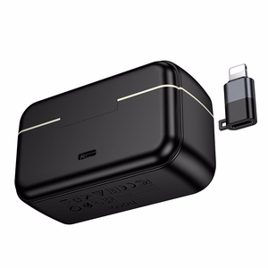 Hoco L22 -langaton 2-in-1 mikrofoni Lightning / USB C, musta