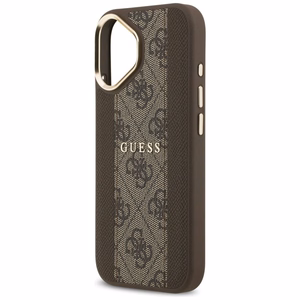 GUESS Suojakuori iPhone 17:lle MagSafe-yhteensopiva GUHMP17SPG4SEMCW (PU W/ 4G Stripe) ruskea