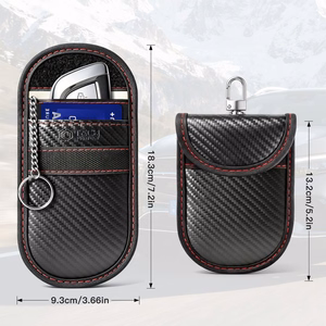 Tech-Protect KLR100 RFID-suojattu auton avainkotelo korttipaikoilla – musta ja punainen