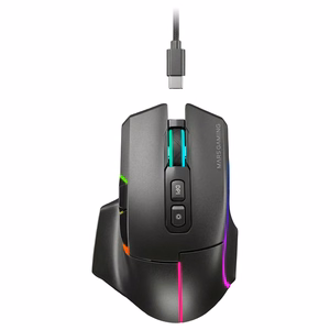 Mars Gaming MMWVECTOR optinen oikeakätinen hiiri, langaton RF, Bluetooth ja USB Type-A, 12000 DPI