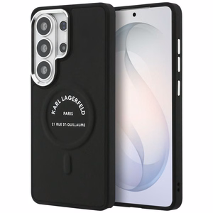 Karl Lagerfeld Suojakuori Embossed Ring RSG Logo MagSafe Samsung Galaxy S26 Ultra:lle musta