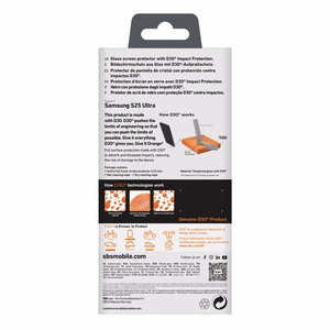 SBS Tempered Glass D3O with frame for Samsung Galaxy S25 Ultra