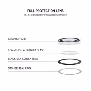 Tempered glass Tel Protect 3D Lens on camera for Iphone 13 Pro/13 Pro Max transparent (lens 3 pieces)