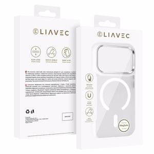 Liavec Cloudy suojakuori metallisella kamerakehyksellä Iphone 17 Pro Max -puhelimelle valkoinen (kameran ohjauspainike)