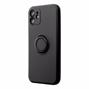 Silikoninen Ring-suojakuori mallille iPhone 17 Pro Max / 18 Pro Max – musta