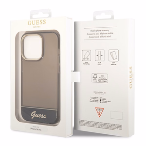 Guess GUHCP14LHGCOK iPhone 14 Pro 6.1 "musta / musta kovakotelo läpikuultava