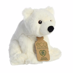 Eco Nation ympäristöystävällinen istuva jääkarhupehmolelu, 19 cm