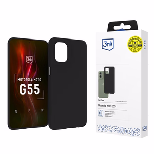 3mk Matt Case Motorola Moto G55 5G:lle - Musta