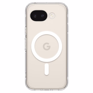 Spigen Ultra Hybrid Mag MagSafe -suojakuori Google Pixel 10A:lle - läpinäkyvä ja valkoinen