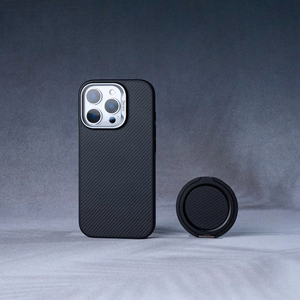 Benks Magnetic Armor Pro Kevlar -suojakuori metallikehyksellä 600D (AD66) Iphone 16 Pro Maxille, musta (kameran ohjauspainike)