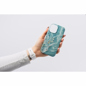 Suojakuori iPhone 16 PLUS:lle Forcell F-Protect Mirage MagSafe-yhteensopiva Military Drop-Test vihrea marmori