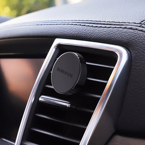 Autopuhelin pidike Borofone BH8 tuuletusritilaan magneettikiinnityksellä musta
