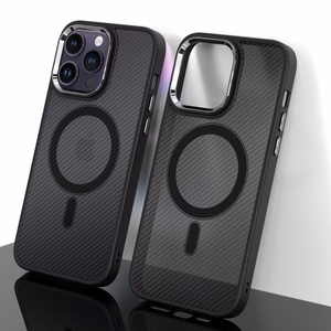 Tel Protect Magnetic Carbon Suojakuori iPhone 13 Pro:lle musta