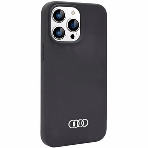 Audi Silikoninen Suojakuori iPhone 14 Pro Max 6.7 musta/musta kova kuori AU-LSRIP14PM-Q3/D1-BK