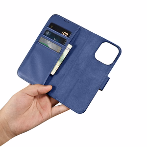 iCarer lompakko asia 2in1 kansi iPhone 14 Pro Max nahka Flip Case Anti-RFID sininen (WMI14220728-BU)
